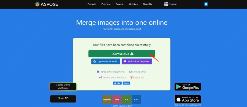 aspose download online merged images