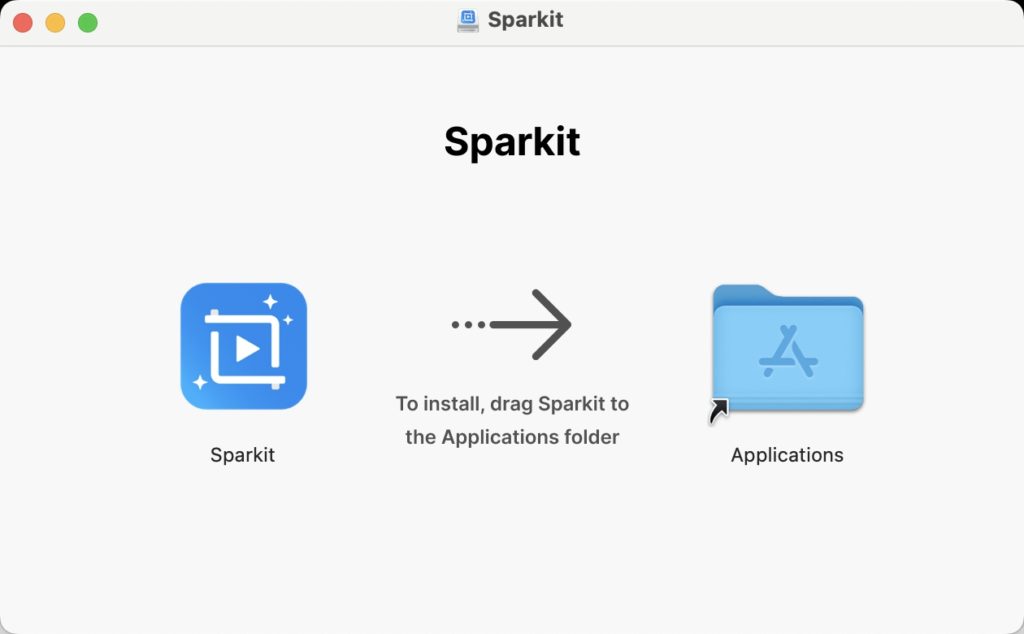 drag sparkit to mac app folder