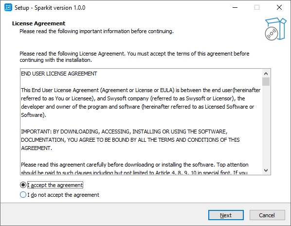 sparkit agree license agreement