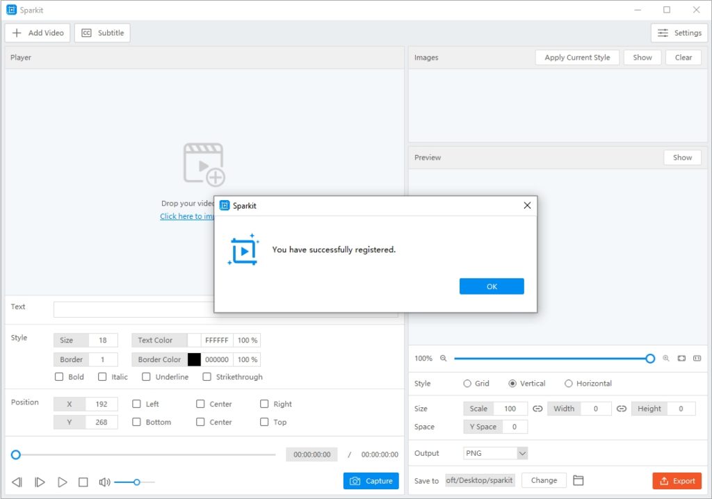 successfully register sparkit